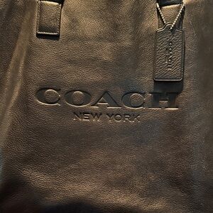 Coach Black Mercer smooth Leather Tote EUC